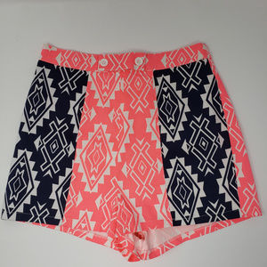 Flying Tomato high rise Aztec print shorts, 2 in